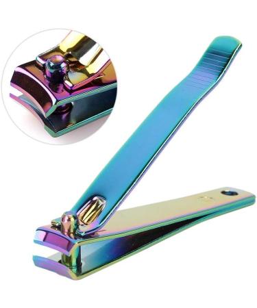 Nail Clippers Fingernail and Toenail Clipper Plated Carbon Steel Gradient Color Fashionable Nail Trimmer Cutter Manicure Tool - Buy Online on GoSupps.com