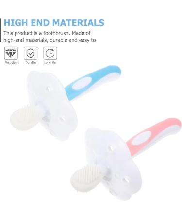 Healeved Silicone Toothbrush for Kids - Tooth Cleaning Brush Tool Dental Care Cleaning Accessories - Pink (1 Pack) - Buy Online on GoSupps.com