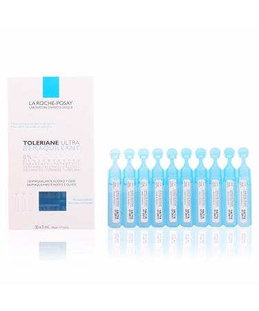 La Roche-Posay Toleriane Ultra D maquillant Cleansing Lotion for Face and Eyes Pack of 30 (30 x 5 ml)