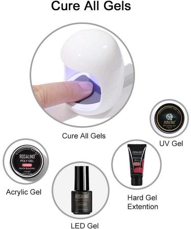 Iwinna Nail Lamp 30S Fast Drying Curing UV Gel Nail Lamp Mini LED Nail Phototherapy Light with USB for Gel Polish Fingernail and Toenail - Buy Online on GoSupps.com
