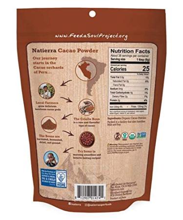 NATIERRAÂ HimalaniaÂ Organic Cacao Powder Pouch | Non-GMO & Vegan | 8 Ounce Cacao Powder 8 Ounce (Pack of 1) - Buy Online on GoSupps.com