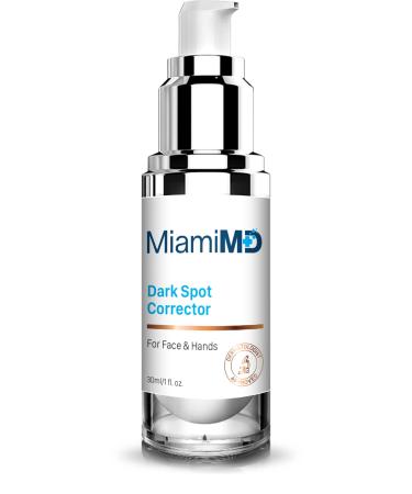 MiamiMD Dark Spot Corrector For Face  Body & Hands - Anti Aging Cream & Age Spot Remover For All Skin Types - Paraben Free  Fragrance Free  Cruelty Free - Best Results In 60-90 Days - 30 ml