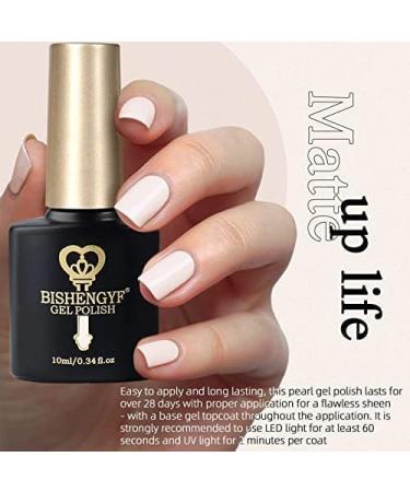 BISHENGYF Milky White Gel Nail Polish 10ml - UV LED Soaking Nail Art Gel for Salon & Home Use - Buy Online on GoSupps.com
