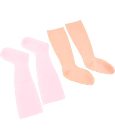 Long Silicone Moisturizing Socks Elastic Foot Care Silicone Spa Pedicure Socks 2 Pairs for Cracked Feet - Buy Online on GoSupps.com