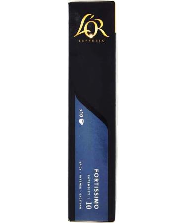 L'OR Espresso Caf Fortissimo Intensity 10 Aluminum Coffee Capsules Compatible with Nespresso * - 10 Packs of 10 Capsules (100 Drinks) - Buy Online on GoSupps.com