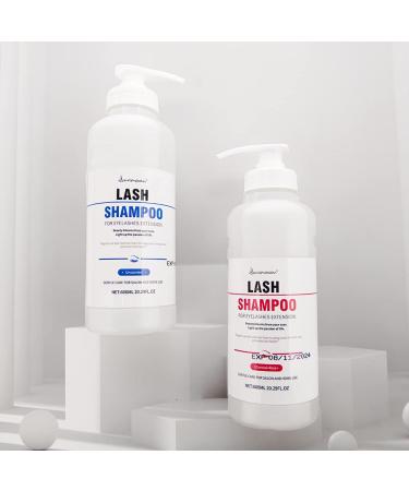 Lunamoon Eyelash Shampoo 600ml - Gentle Foam Cleaner for Eyelash Extensions | Remove Oil & Makeup - Rose Scented - Buy Online on GoSupps.com