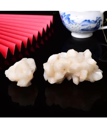 Room Decoration Natural Raw Crystals Rough Zeolite Crystal Cluster and Apophyllite Intergrowth Quartz Stone for Home Decoration Stones Light Grey - Buy Online on GoSupps.com