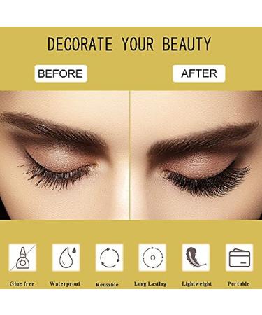 Richsky 3D Reusable Magnetic Eyelashes Set with Waterproof Eyeliner - 5 Pairs - Buy Online on GoSupps.com