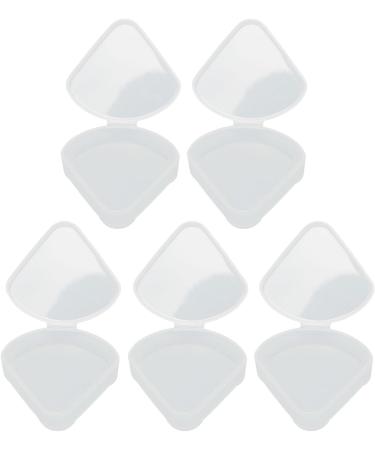 ZJchao Powder Puff Box Plastic Triangle Makeup Puff Container Transparent for Powder Rooms for Beads - Buy Online on GoSupps.com