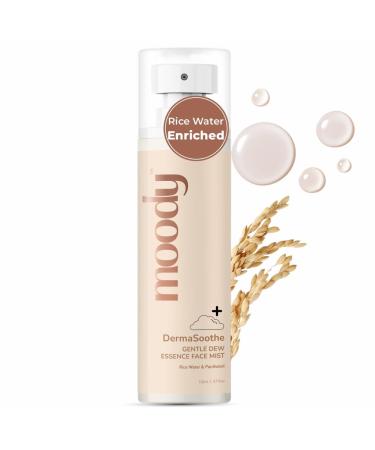 Moody DermaSoothe Brighening Face Mist & Essence Toner with Rice & Ceramides |Strenghten Skin Barrier | For Clear Glass Korean Skin Bright & Hydrated Skin | Alcohol-Free Toner |100% Vegan | 110ml