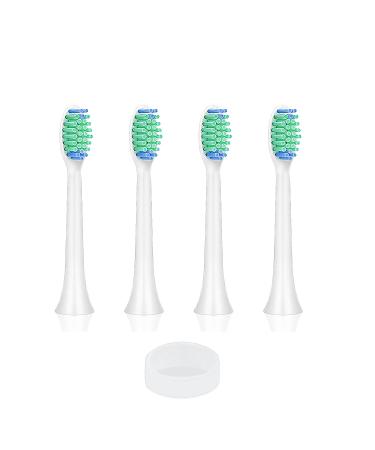 Auwish Electric Toothbrush Brush Head x 4 and Bottom Silicone Cover for Auwish Sonic Toothbrushes