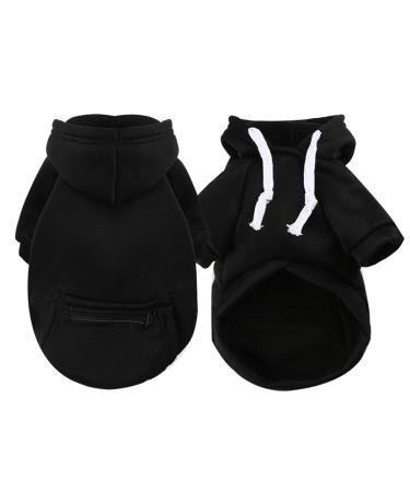 Waterproof dog coat winter warm jacket dog puppy sweater boy for little with bag-warm dog medium hoodie autumn clothing winter fleece pet clothing dogs (1024thdebkc-black l) l 1024thdebkc-black