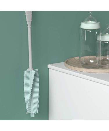 Toyvian Silicone Bottle Brush Set - 2pcs 360 Rotating Baby Bottle Cleaners | Pink & Green Nipple & Pacifier Cleaning Brushes - Buy Online on GoSupps.com