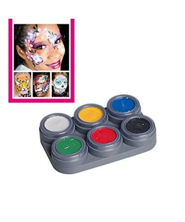 Grimas Water Make up Palette Theatre Make-up Children's Make-up 6 Colours Make-up Instructions