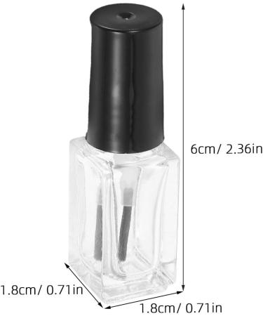 Lot de 20 Flacons Ongles en Verre Transparent 5 Ml Bouteilles Rectangulaires Vides avec Pinceau Int gr Pot de Vernis Ongles Rechargeable pour Nail Art et Gel - Buy Online on GoSupps.com