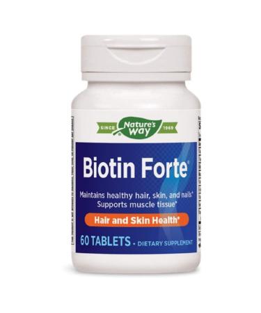 Nature's Way Biotin Forte Supports Healthy Hair and Skin* Energy and Nerve Function* 60 Tablets - Buy Online on GoSupps.com