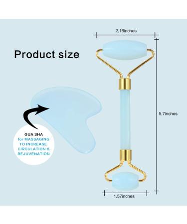 Znesd Jade Roller & Gua Sha Set for Face & Body - Skin Massager for Muscle Relaxing, Fine Lines & Wrinkles - Facial Beauty Tools - Buy Online on GoSupps.com