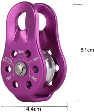 Buy Tread Star Rope Roller 20 KN - High-Performance Aluminum Alloy Block for 12mm Climbing Rope - Ideal for Strapping & Climbing - Violet - Buy Online on GoSupps.com