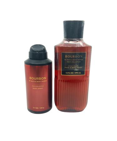 Bath and Body Works Holiday Gift Set for Men - Bourbon Body Wash & Deodorizing Spray - Full Size (Red/Black) | Perfect International Shipping Gift - Buy Online on GoSupps.com