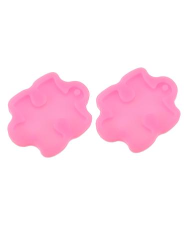 Zerodeko Silicone Molds 2pcs Key Chain Mold Resin Moulds Pendants for Necklaces Pendant Clasp for Necklace Keychain Molds Cake Mold Pie Rack Keychains Cake Mould Key Chain Silica Gel Clay 7x5.5x1cm