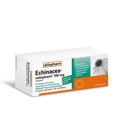 Echinacea ratiopharm 100 mg tablets: natural support for the immune system - for the treatment of colds and infections of the derived urinary tract 50 tablets