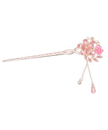Vintage Opal Hair Stick | Chinese Hairpins & Chopsticks | Pink Hair Decor - Buy Online on GoSupps.com