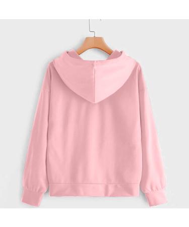Women's Halloween Hoodie Pullover Tops Long Sleeve Sweatshirts with Witch Fall Hooded Role Playing Costumes Pink Large - Buy Online on GoSupps.com