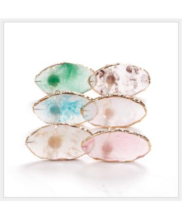 Buy Nail Art Finger Ring Palette - Beige Polish Holder & Color Mixing Plates for Perfect Manicures | International Shipping - Buy Online on GoSupps.com