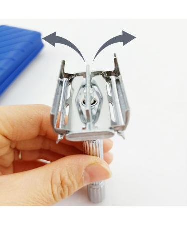 Aiweijia Double Edge Safety Razor Reusable Manual Stainless Steel Shaver Rust-proof Shaving for Men Wet Shaving Barber Beard - Buy Online on GoSupps.com