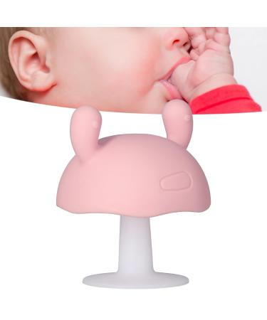 Silicone Mushroom Teething Toy for Infants 4+ Months - Pink - Buy Online on GoSupps.com