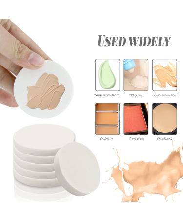 Vmiapxo 48-Piece White Makeup Sponge Set - Beauty Blender for All Skin Types, Wet and Dry Dual Use - Round Foam Pads for Foundation and Powder Application - Buy Online on GoSupps.com