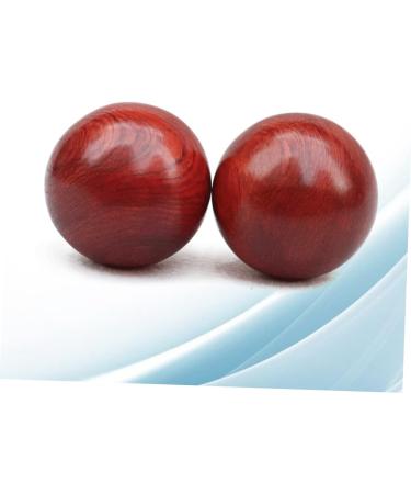 Partykindom 2nd Hand Massage Balls - Strengthen Wrist & Relieve Stress | Wooden Fitness Tool | 6cm Red Bamboo Gymnastics Balls - Buy Online on GoSupps.com