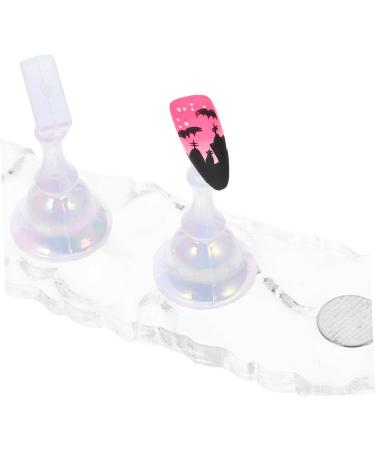 Healeved 2 Sets manicure nail tip holders ice cubes nail frame false nails display holder nail display stand nail polish press on fake nails holder display stand lace Refer to - Buy Online on GoSupps.com