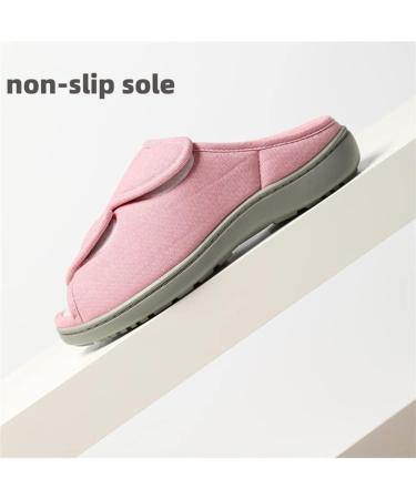 Womens Diabetic Edema Slippers - Adjustable Strap Extra Wide Sandals for Swollen Feet - Pink XS - Buy Online on GoSupps.com