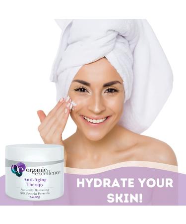 Organic Excellence Organic Moisturizer Face Cream - All Natural Non-Toxic Hydrating Cream with Silk Protein for Nourishing & Collagen Production - 2 oz Ships Internationally - Buy Online on GoSupps.com