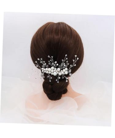 Housoutil Pearl Headpiece Pearl Clips for Hair Pearl Hair Clips Diamond Hair Clips Diamond Crystal Diamond Hair Accessories Bridal Hair Pin Hair Barrettes Wedding Bride Comb - Buy Online on GoSupps.com