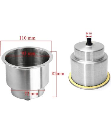 Stainless Steel Boat Cup Holder Inserts (5 Pack) - Marine/RV Camper Drink Holder with Drain - Lucky Seven - Buy Online on GoSupps.com