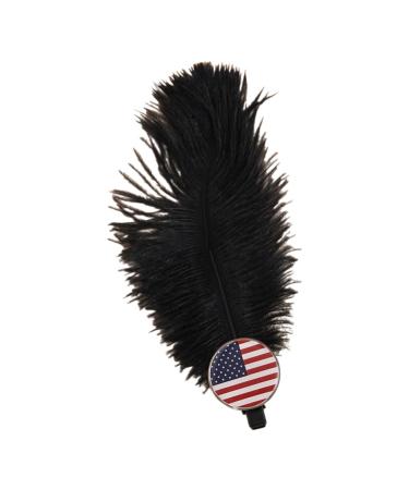 hgnxa World Sports Game Hair Clip Black Feather Hairpin Flags Duckbill Clip for German Italy Spanish Britain America USA