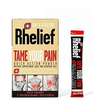 Dr. Riggs' Rhelief - Natural Safe and Effective Pain & Joint Drink Mix Supplement - Great for Every Day Muscle Joint Cramps & Much More Cherry Flavor 72 Count Cherry 72 Pack