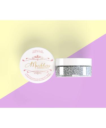 MARBLERS Cosmetic Grade Holographic Glitter Rainbow White 0.18oz - Vegan & Cruelty-Free | Eyeshadow Nail Art for Festival Rave & Party Makeup - Buy Online on GoSupps.com