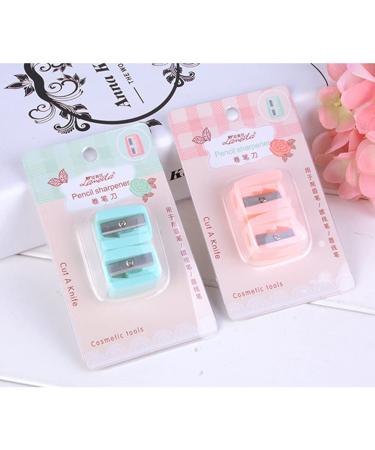 Minkissy 2pcs Eyebrow & Eyeliner Pencil Sharpener | Mini Plastic Compact Tool for Eye Makeup | Women Girls | Random Color - Buy Online on GoSupps.com