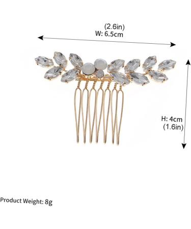 DOITOOL 1pc Rhinestone Disc Hair Comb Rhinestone Side Comb Crystal Ab Rhinestones Wedding Hair Accessories Rhinestone for Hair Wedding Hair Clip Hair Pin Wedding Dress Alloy Headgear Bride - Buy Online on GoSupps.com