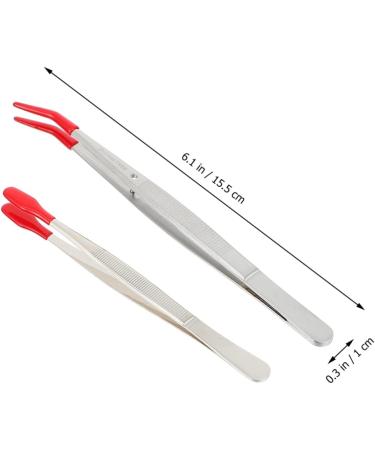 Minkissy 4-Piece Black Stainless Steel Tweezers Set for Eyelash Extensions | Premium Makeup Tweezers for Precision Tools - Buy Online on GoSupps.com