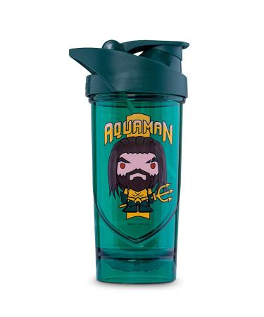 Shieldmixer Hero Pro Classic Shaker Aquaman Mini - BPA-free - Gym accessories - Protein shaker - Fitness drinking bottle - Green - 700ml