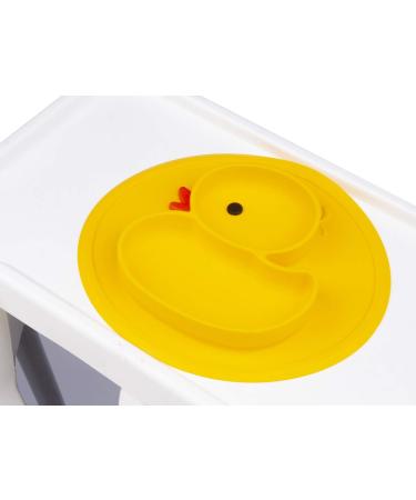 Qshare Toddler Plate - BPA-Free Suction Plate for Kids - Yellow Silicone Placemat 9x6x1.4 inch - Buy Online on GoSupps.com
