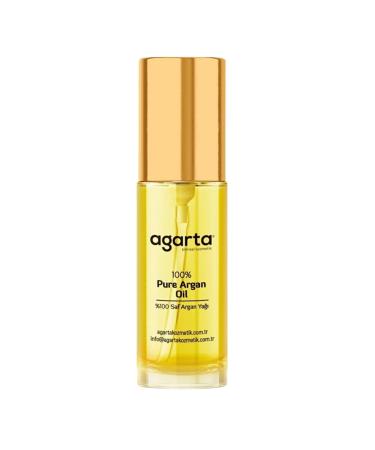 Agarta 100% Pure Cold Pressed Argan Oil Botanical Multi-Use Oil for Skin & Hair Care Vegan Clean Formula 0.68 fl oz