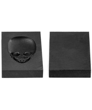 QWORK Casting Mold  Skull Graphite Casting Ingot Mold Crucible Mould for Melting Casting Refining Gold Silver Metal Aluminum Copper Brass (60mm x 40mm) - Buy Online on GoSupps.com