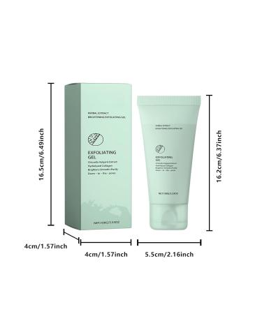 Gentle Herbal Exfoliating Gel with Chlorella & Collagen - Deep Pore Cleanser for Blackheads for All Skin Types 3.53 oz (1pcs) - Buy Online on GoSupps.com