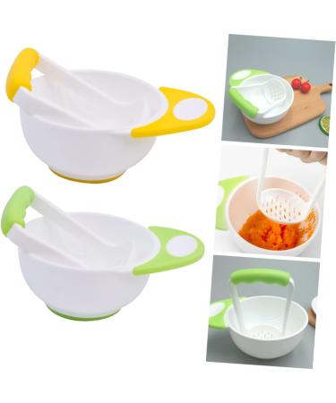 TOYANDONA 2sets Multifunctional Grinding Bowl Baby Food Complementary Food Masher Toddler Fruit - Buy Online on GoSupps.com