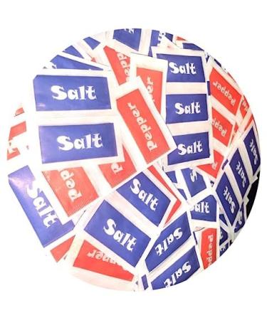 100 Salt and 100 Pepper Sachets (200 in total) by Campbell's Catering & Kitchen Supplies